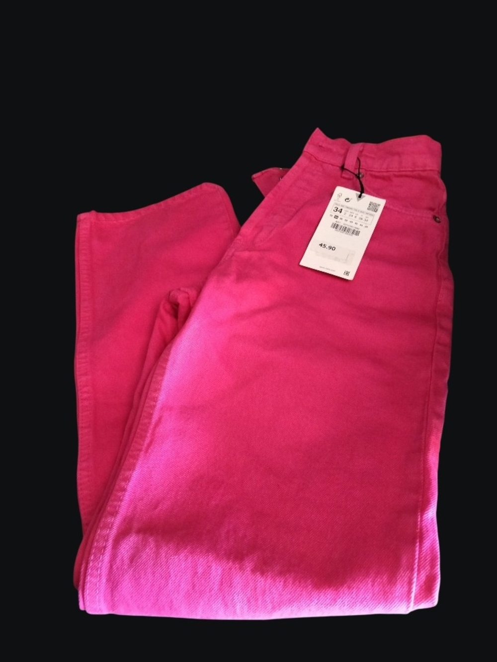 Zara Women’s Hot Pink Straight Leg Jeans Size 2 Nwt